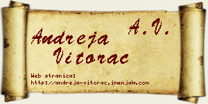 Andreja Vitorac vizit kartica